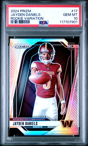 2024 Panini Prizm Rookie Variation Jayden Daniels #17 PSA 10