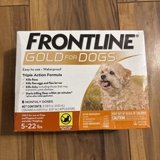 Frontline Gold For Dogs Up To 22 lbs, Orange 6 Tubes