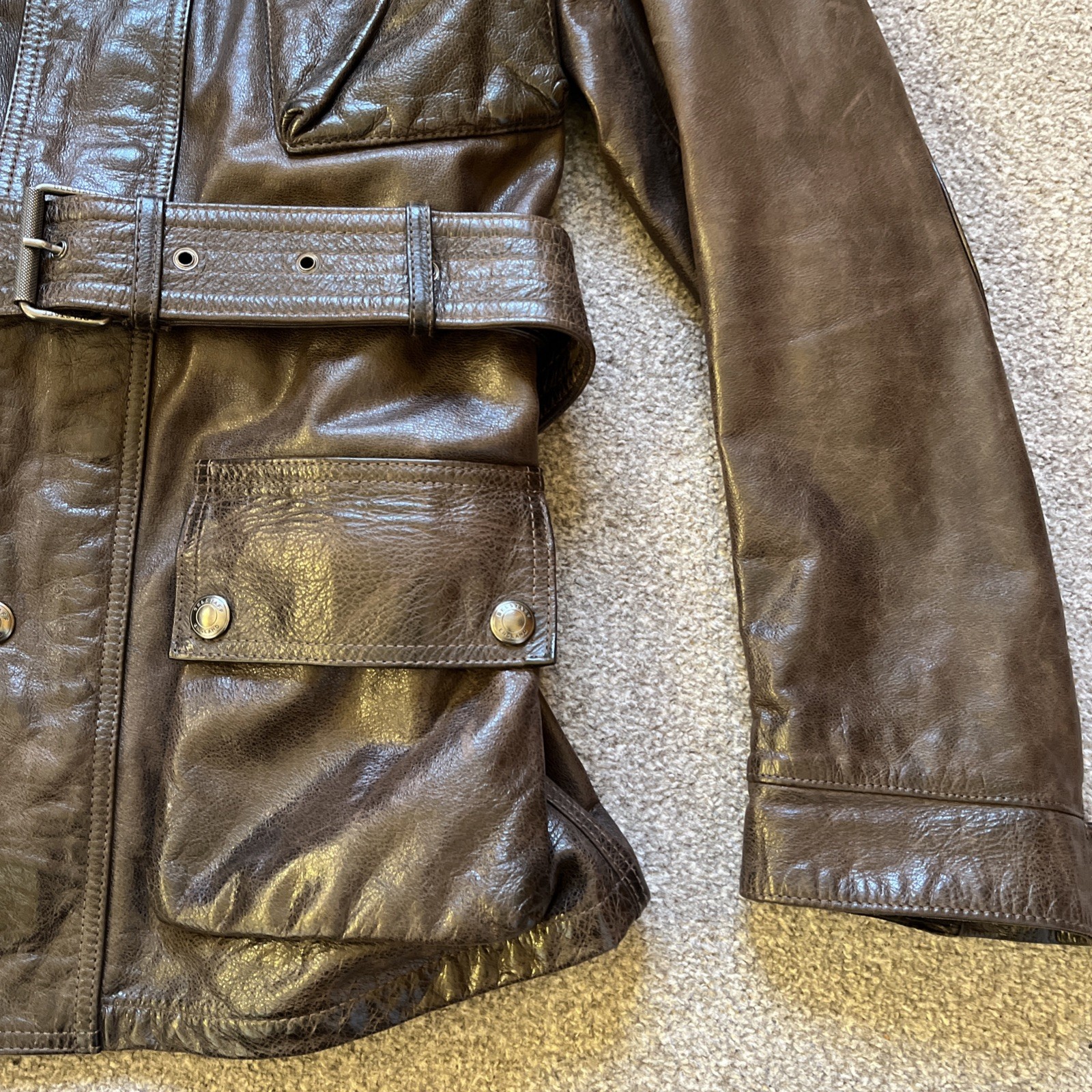 Belstaff Trialmaster Panther Brown Leather Jacket IT46/UK36 - RRP £1350 image 3