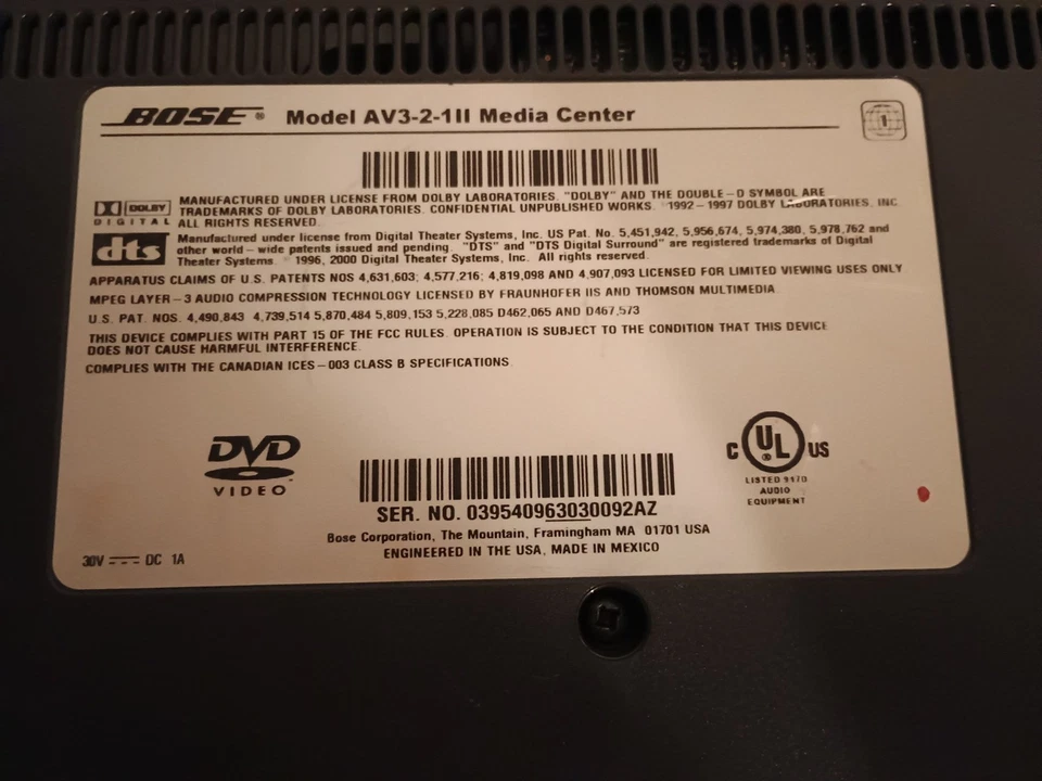 Bose 321series ll Receiver Used Condition 100% working Order - Image 4 of 4