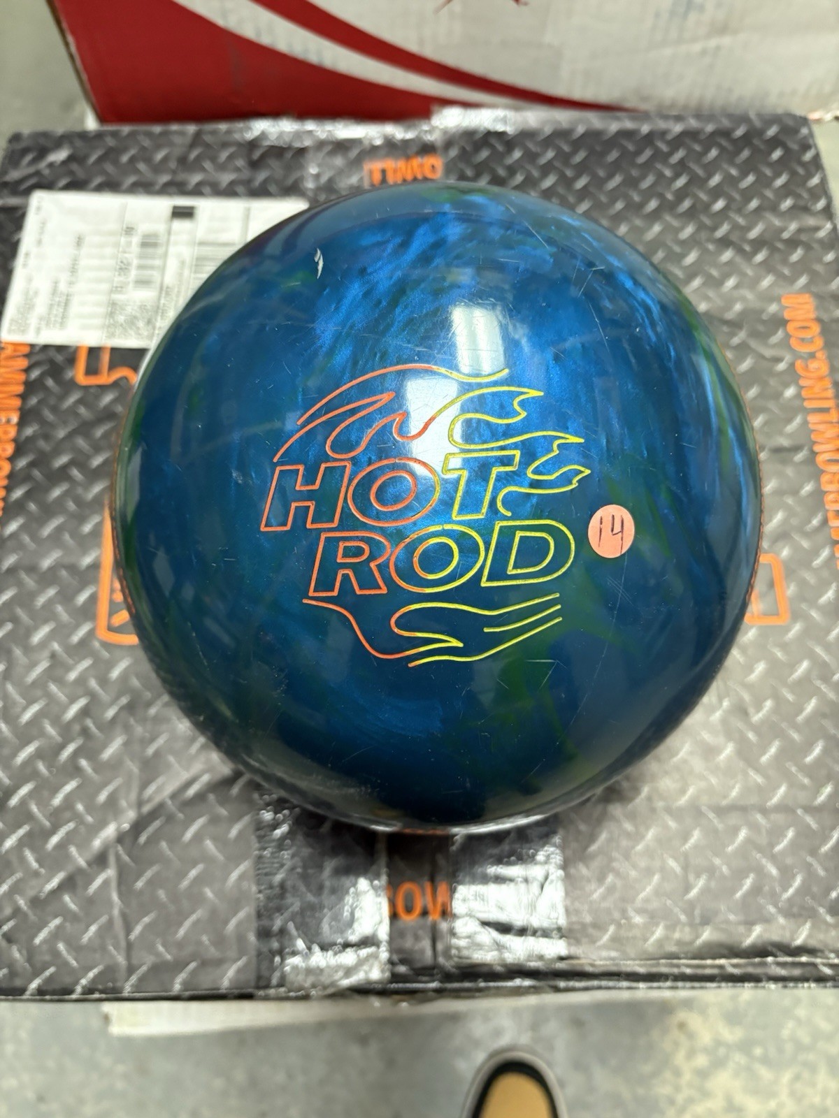 Used Storm Hot Rod Hybrid Bowling Ball 14 Pounds