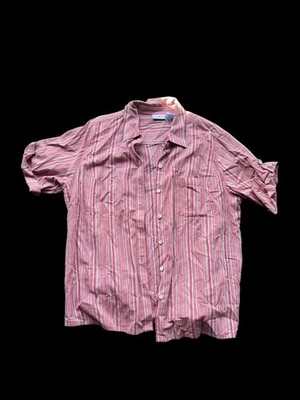   White Stag rose pink striped button up shirt 