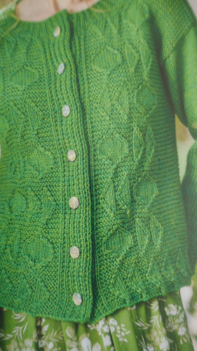 Pattern For Lady's Pretty Cardigan In Aran yarn.-Sizes 32-58ins - Picture 2 of 2