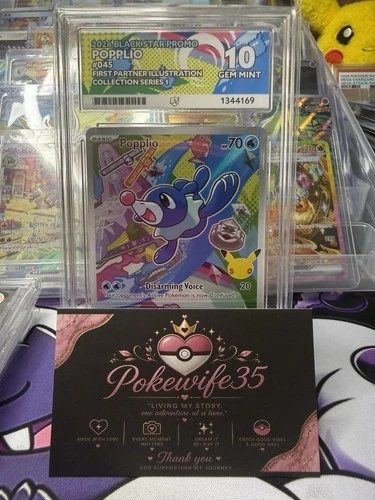 Ace Grading 10 Popplio 045 First Partner Promo Gem Mint Pokemon Perfect Subs