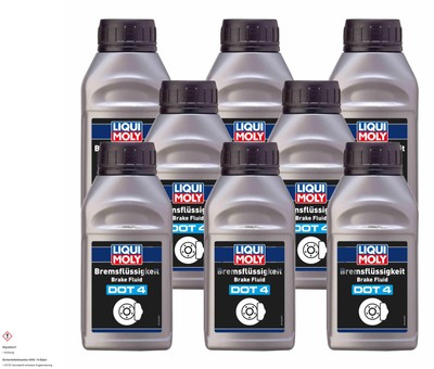 9x500 ml Liqui Moly Bremsflüssigkeit DOT 4 FMVSS 116 3 ISO 4925 Class SAE J 