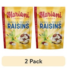  2 pack Mariani Dried Fruit, Vanilla Yogurt Covered Raisins, 7 oz Bag