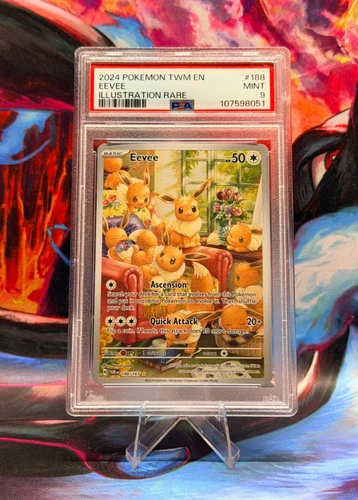 Pokemon TCG Eevee 188/167 Sv06: Twilight Masquerade Holo - PSA 9 MINT