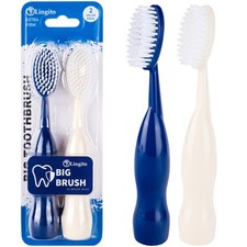 Smokers Toothbrush Wide-Head, Extra-Firm Hard-Bristle Oral Care for Tough Sta...