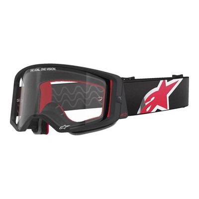 Alpinestars Crossbrille Supertech Corp klar MX-Brille Enduro Goggle schwarz rot