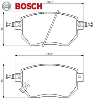 Bosch 0986494366 Bremsbelagsatz FüR Scheibenbremse Bremsbelagsatz