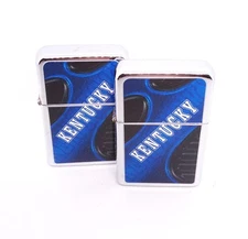 Victor Kentucky Design Refillable Soft Flame Oil Windproof Lighter-Lot Of 2