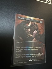 MTG Demonic Tutor NM Foil MTG Secret Lair Artist Series Kieran Yanner