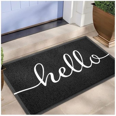 High Traffic Hello Doormat, Ultra Absorb Mud, Non Slip