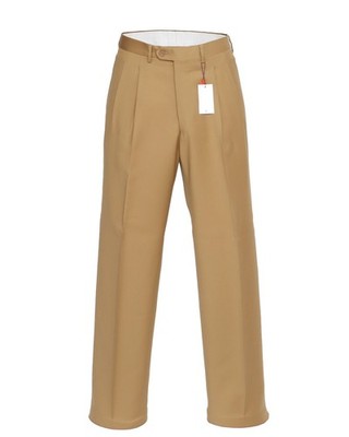 NWT ISAIA Napoli PANTS khaki 4 season wool trousers pleated luxury Ita 48