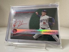 Yoshinobu Yamamoto 2024 Topps Diamond Icons Red Ink Auto /15 RC From Japan