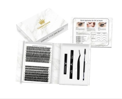 Cluster Lash Extension Kit   Natural Look, 6 Count (Pack of 1), black