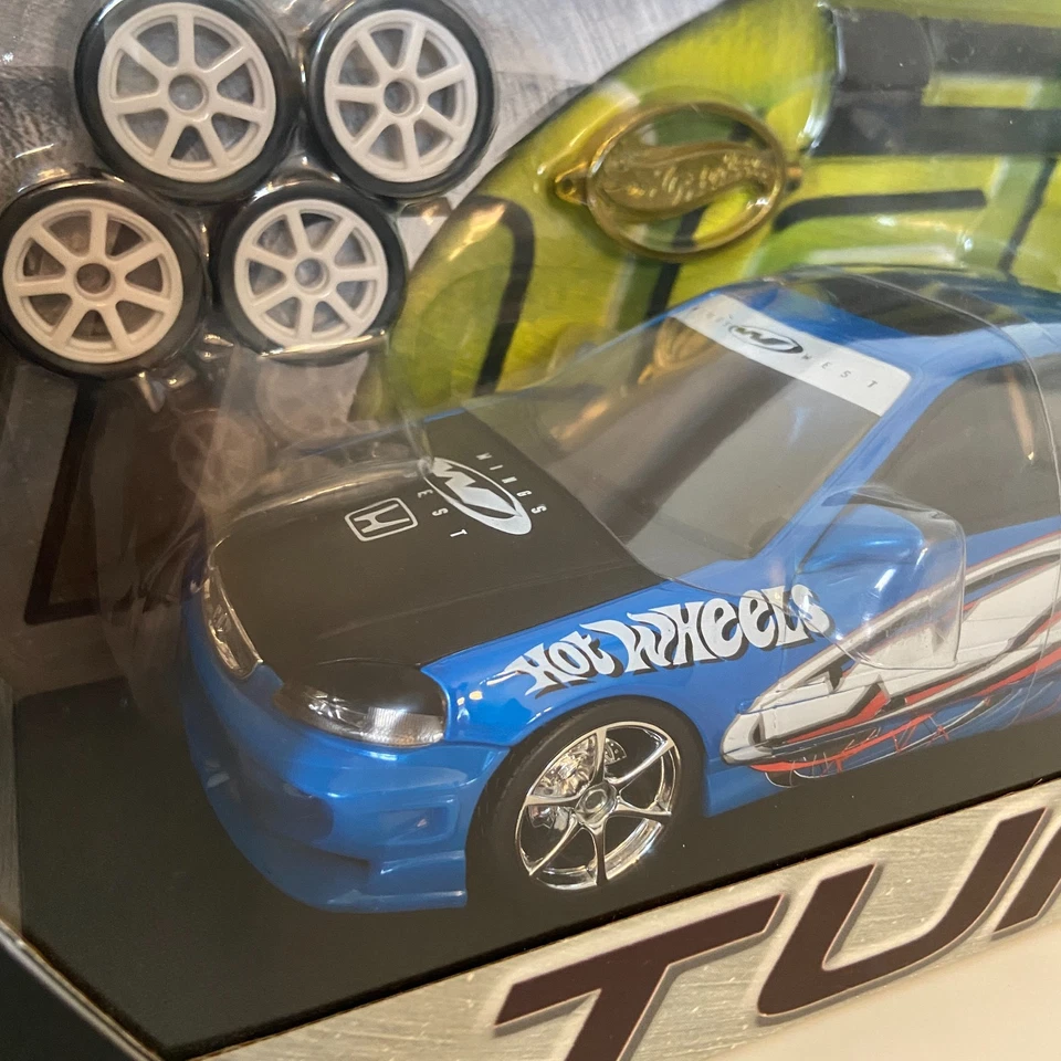 Honda Civic Si escala 1:18 Hot Wheels Tunerz | Wings West Blue Livery | Sellado Foto 2 de 4
