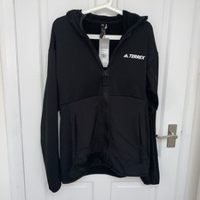 BNWT Adidas Terrex Tech Light Hooded Hiking Jacket Mens Black UK Size M