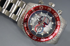 INVICTA MLB Men 50mm Stainless Steel Silver Blue White Silver Red dial VD5F.....