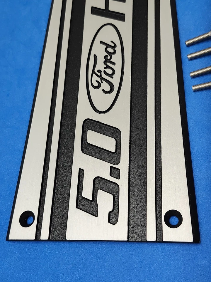 Prof. Placa de admisión restaurada 1987-1993 Ford Mustang GT, LX 5.0 HO y tornillos Foto 4 de 4