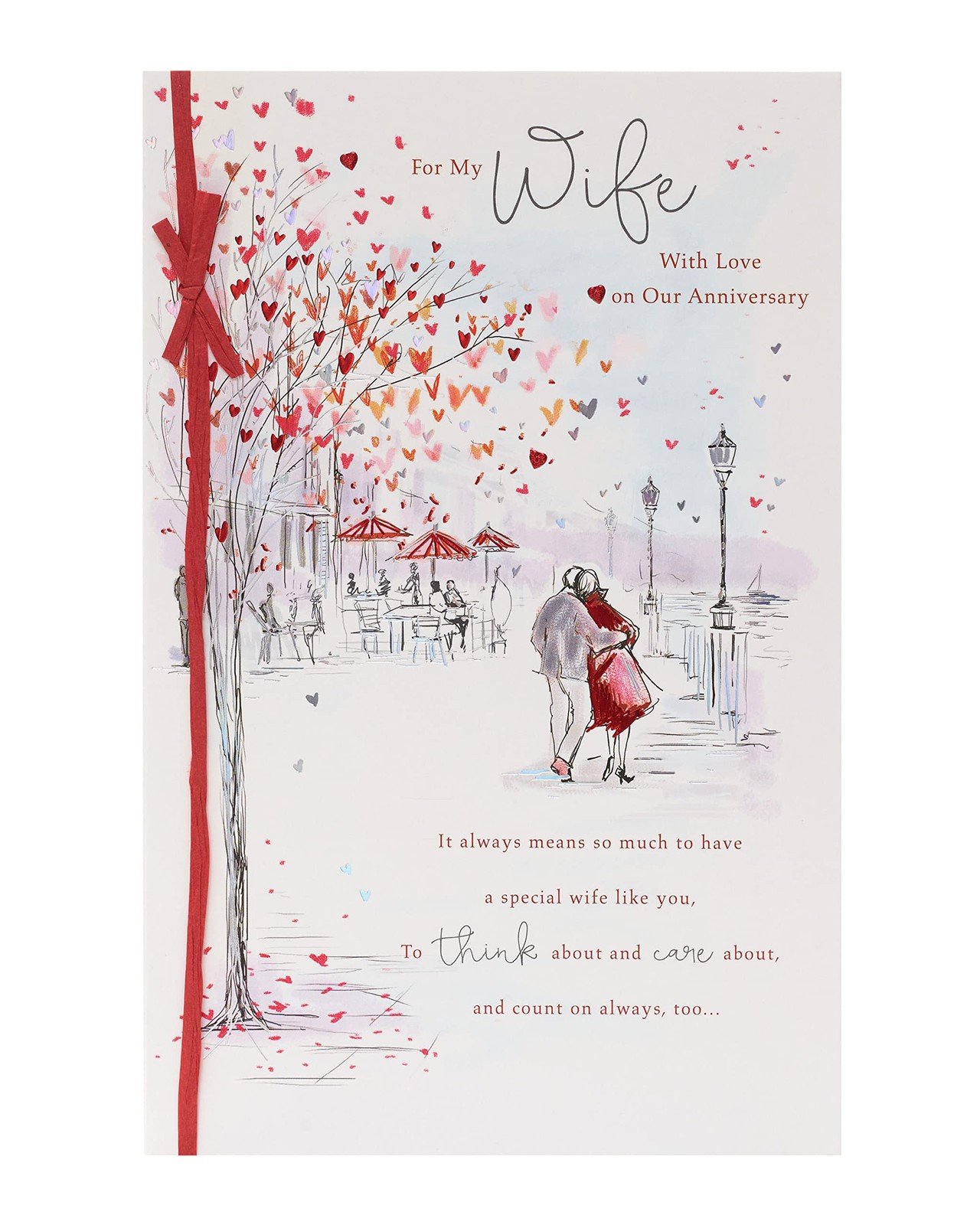 UK Greetings | Wedding Anniversary Card for Wife 171 x 260 mm, Multi-Coloured