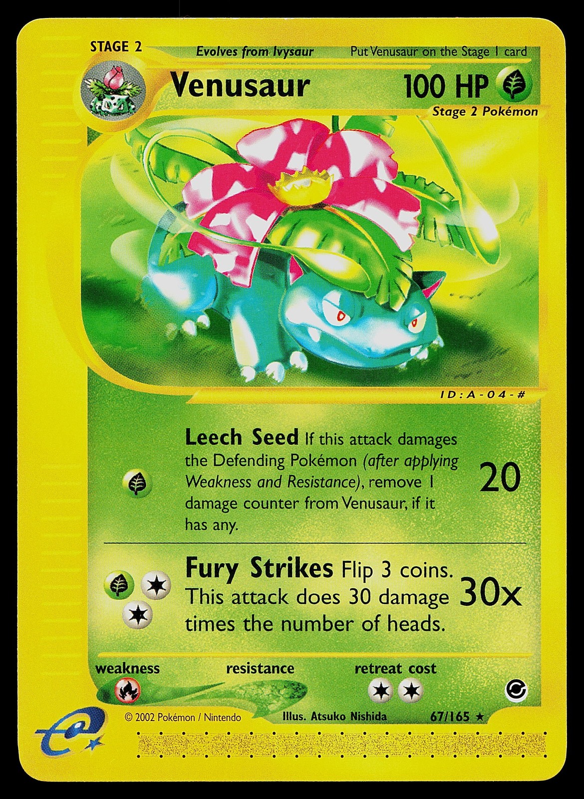Pokemon Card - Venusaur Expedition 67/165 Rare