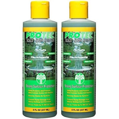2 Pack  EasyCare 60008 ProTec Fountain Scale and Stain Remover 8 oz