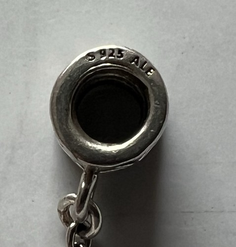Pandora Sterling Silver 7.5cm Safety Chain with Charm at Each End - Picture 3 of 3