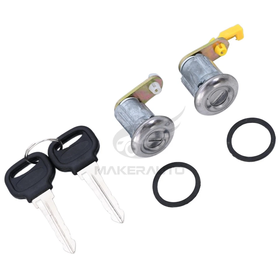 Kit de cerradura de puerta izquierda derecha Fit Ford Festiva Mazda RX-7 B2200 B2600 2X BE32-76-210 Foto 2 de 4