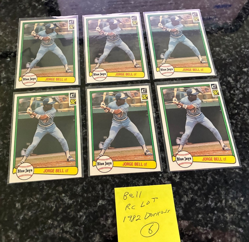 JORGE BELL ROOKIE CARD LOT (1982 DONRUSS)..........6 DIFFERENT
