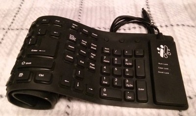 Silicone Waterproof Roll Up USB Computer Keyboard Silent Keys