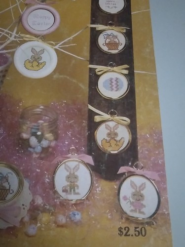 BUNNY TRAIL Counted Cross Stitch Leaflet 1 Peggy Wellman Easter Patterns Spring - Picture 4 of 7