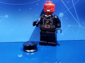 LEGO Marvel Minifigure Red Skull  Dark Brown Belt Villain Plus Hat SH0107 Comics