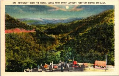 Moonlight Over The Royal Gorge From Point Lookout Western North Carolina...