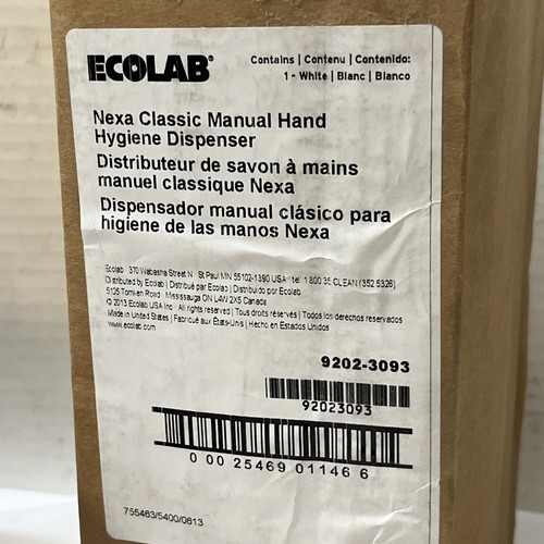 Ecolab Nexa Classic Manual Hand Hygiene Soap Dispenser 9202-3093 White - Picture 2 of 2