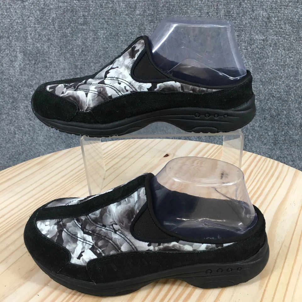 Easy Spirit Shoes Womens 6 Travel Time Mule Black Leather Closed Toe Comfort - Image 2 of 4