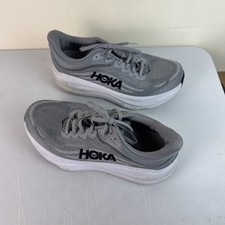 HOKA Bondi 9 Running Shoe Size 9.5 Galactic Stellar Gray