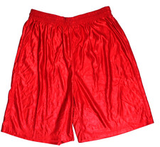 Andrews Athlectic Quality Shorts SZ Med Red Loose Fit Drawstring Made in USA