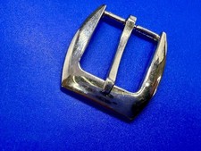 Classic Curvy Single Prong Silver Tone Replacement NOS Belt Buckle for 1" Belt