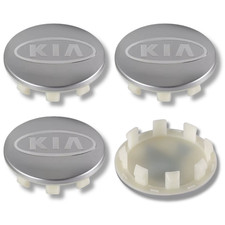 Fits Kia Alloy Wheel Centre Cap Hub x4 Silver 56mm Sportage Rio Picanto EV6