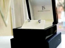 Genuine silver Round 1ct Stud earrings Created Diamond Gift Box Free Postage