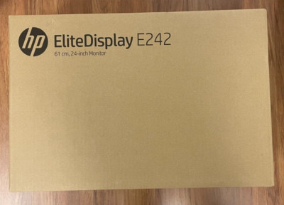 New Sealed Retail Box HP E242 LCD Monitor M1P02AA#ABA - Stand + Cables Included