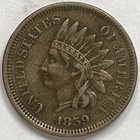 1859 Indian Head Cent Extremely Fine Xf Coin #11303