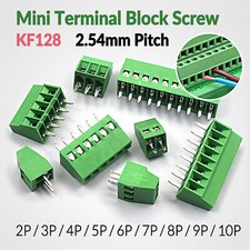KF128 2.54mm Pitch Mini Terminal Block Screw PCB Connectors Mount 2 to 10 Pin