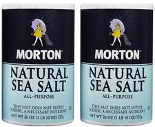 Morton Salt Natural Sea Salt - 1.62 Pound Pack of 2 