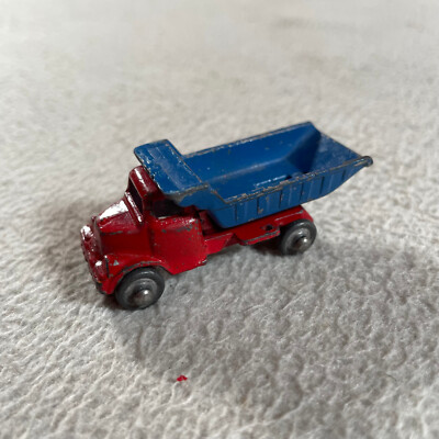 Vintage Barclay Metal Mites Dump Truck 1960s Red Long Body Melton Var Scale