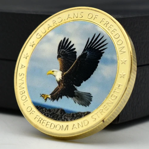 US National Bird Bald Eagle Animal Commemorative Medal Golden Challenge Coin