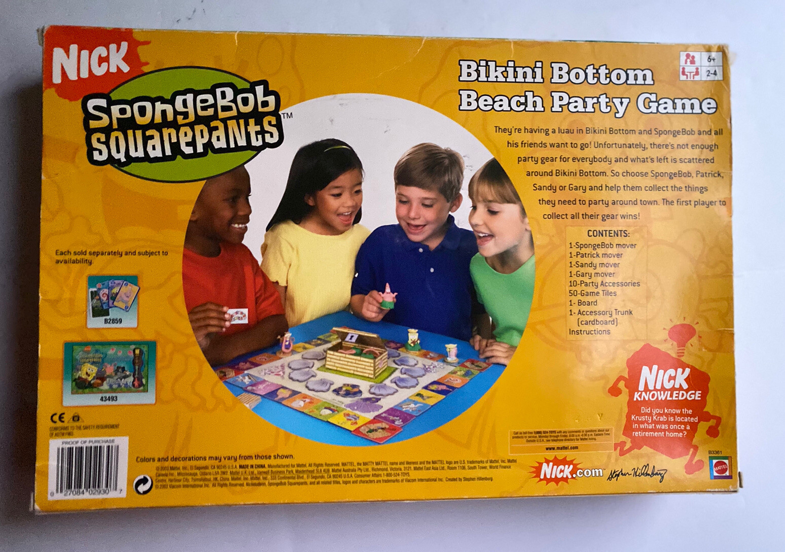 RARE Spongebob Patrick Gary Sandy BIKINI BOTTOM BEACH PARTY GAME ~ NEW 2003  | eBay