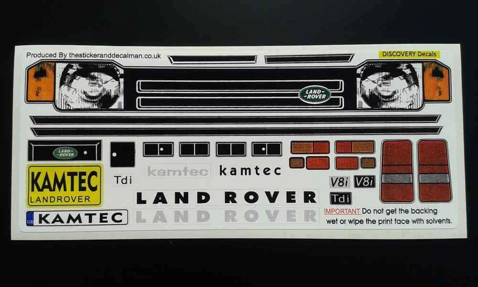 KAMTEC Landrover Discovery Decal Set 1:10