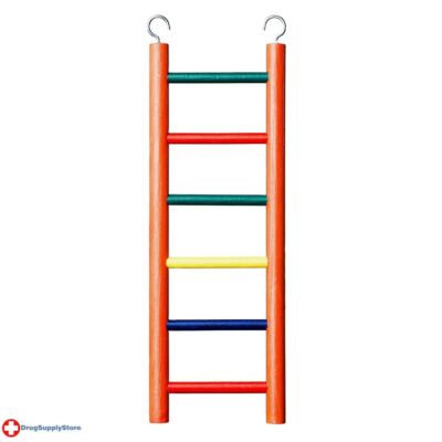 RA 6-rung Wood Bird Ladder - Multi-color